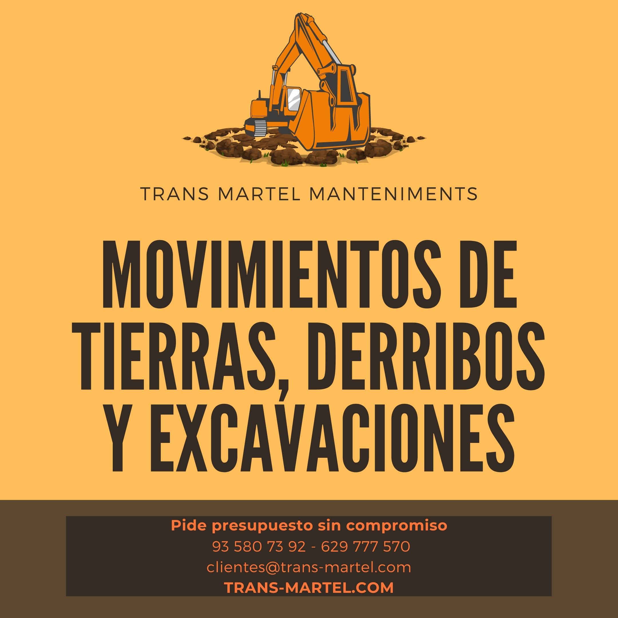 Movimientos de Tierras en todo el Vallès. Excavaciones y Derribos.